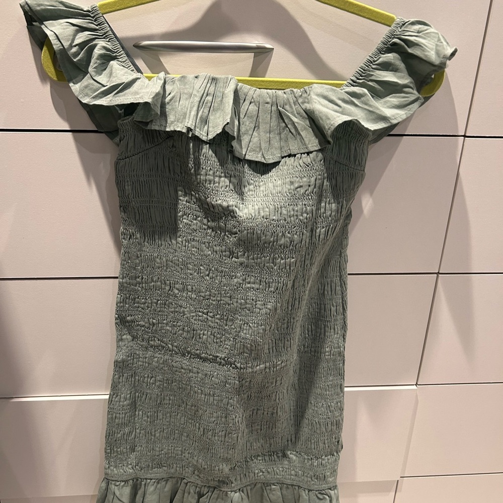 Green Off-Shoulder Dress